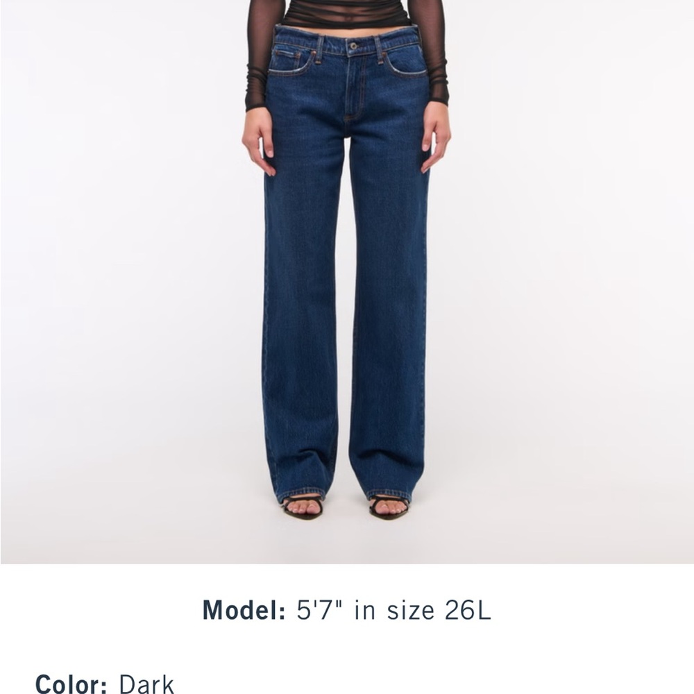 Abercrombie & Fitch Dark Blue Straight Leg Jeans